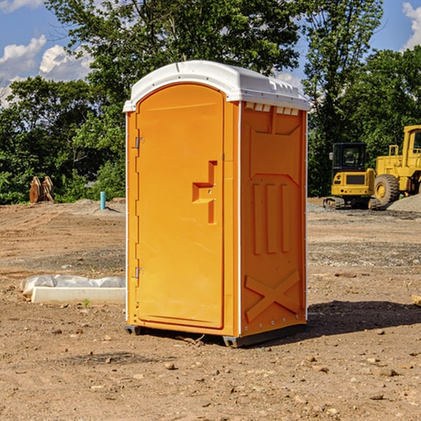 how often are the portable toilets cleaned and serviced during a rental period in Corn Creek SD